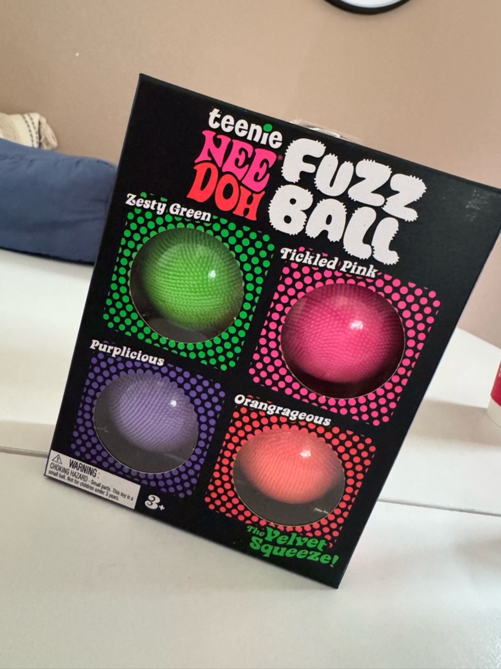 teenie NEE DOH Fuzz Ball 4-Pack — Green, Pink, Purple, Orange